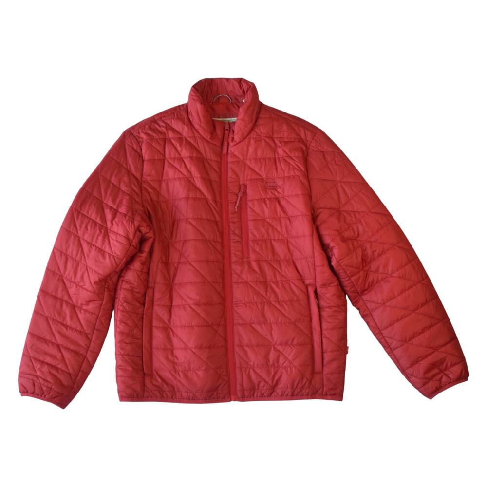 Levi’s Red Quilted Puffer Jacket Zip Up Lightweight Men Size Medium